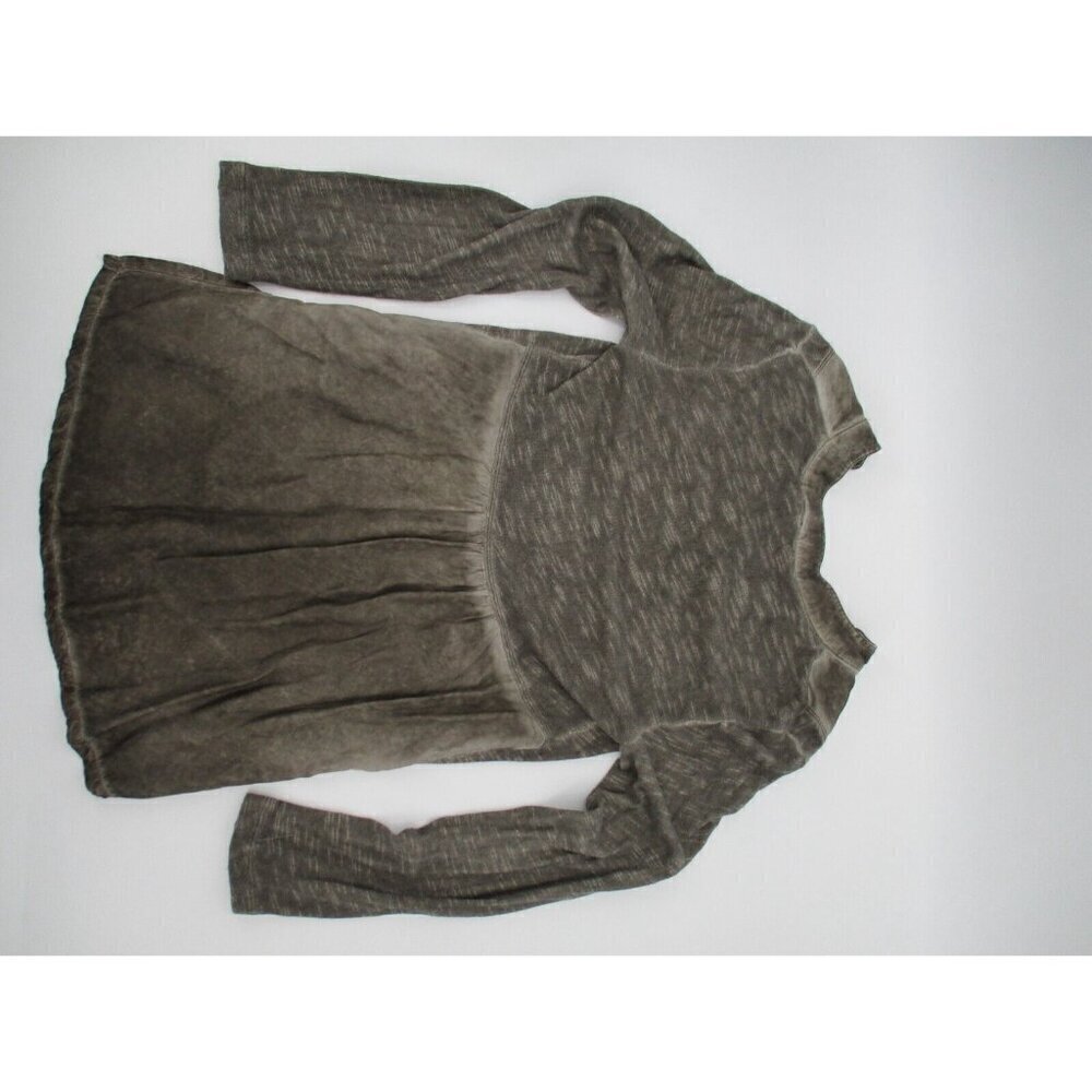 Soft Surroundings Womens Top Small Long Sleeves V Neck Boho Brown Cotton Casual - Picture 10 of 12